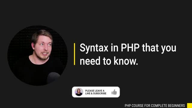 3   Learn About PHP Syntax for Beginners   2023   Learn PHP Full Course for Beginner