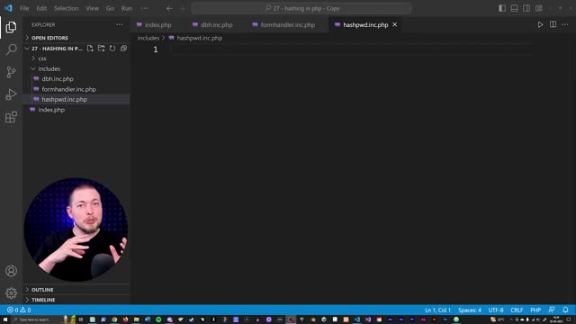 27   Hashing Using PHP for Beginners   2023   Learn PHP Full Course For Beginner