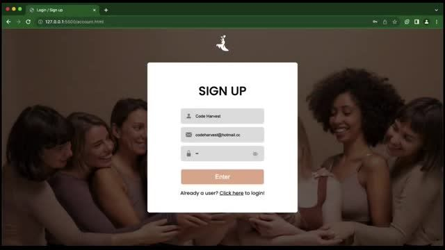 Switch From SIGN UP to LOGIN Page, With SHOWHIDE Password Toggle    JavaScript, HTML, CS